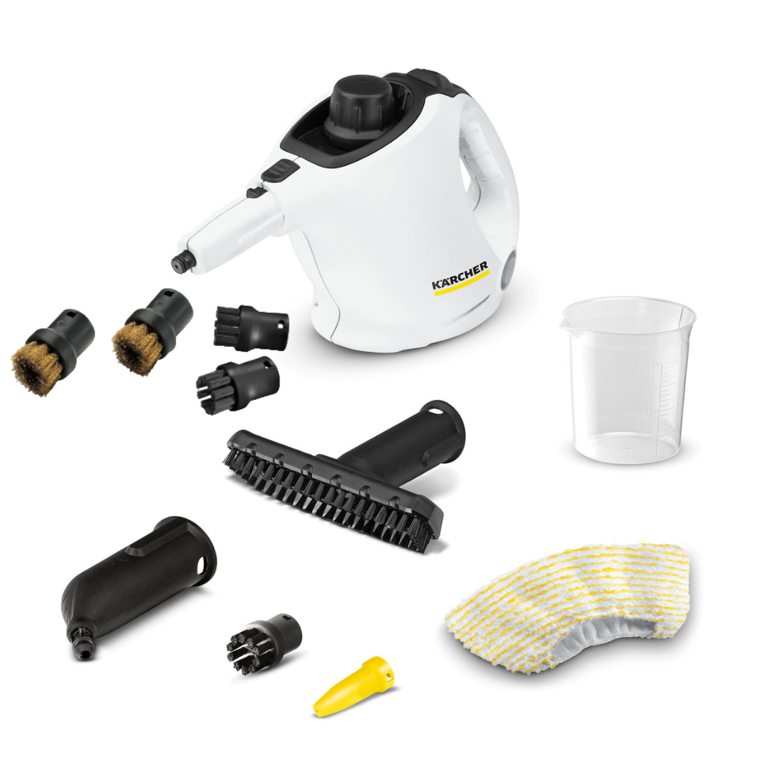 

Пароочиститель Karcher SC 1 EasyFix белый, SC 1 EasyFix+4 насадки IVAHAVI