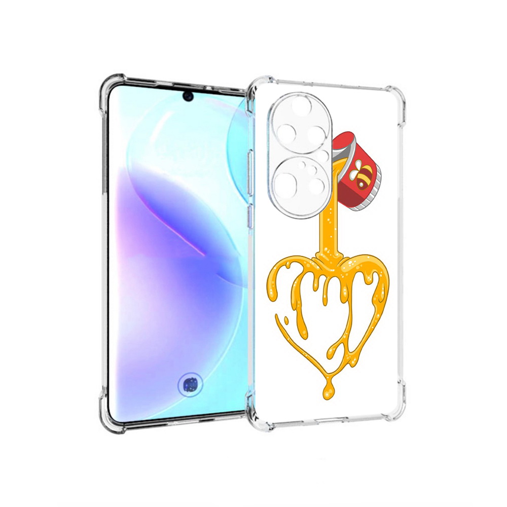 

Чехол MyPads Tocco для Huawei P50 Pro медовое сердце, Прозрачный, Tocco