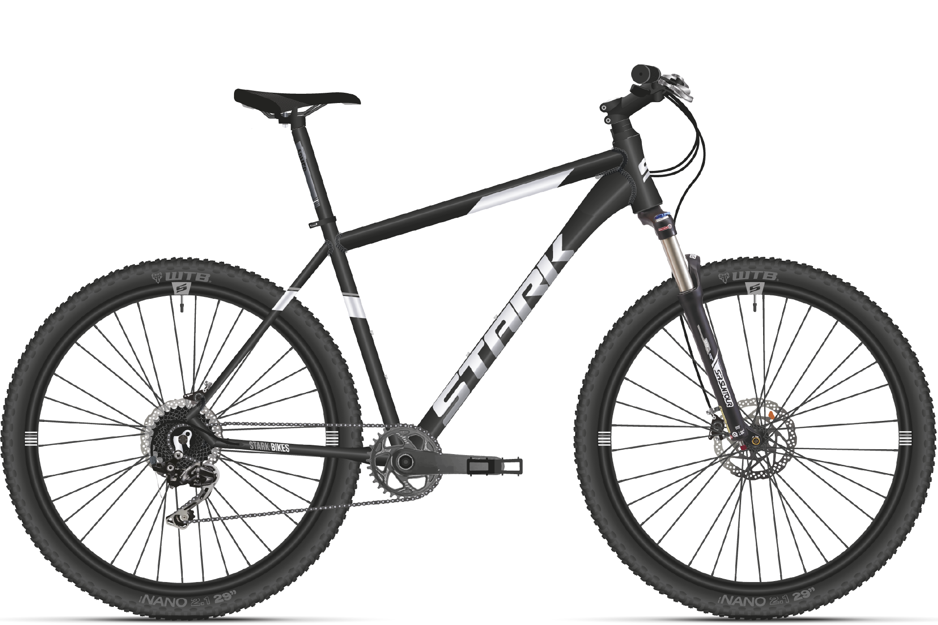 Велосипед Stark Armer 27.6 HD 2021 20" черный/серебристый