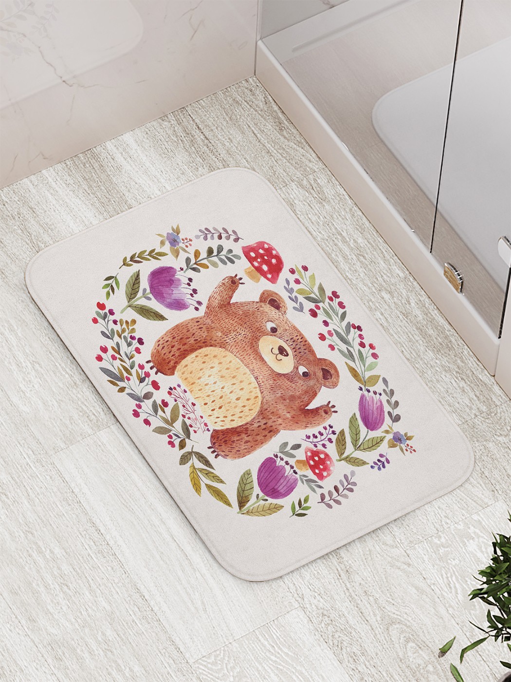 

bath_70484 Коврик противоскользящий для ванной, сауны, бассейна, 77х52 см