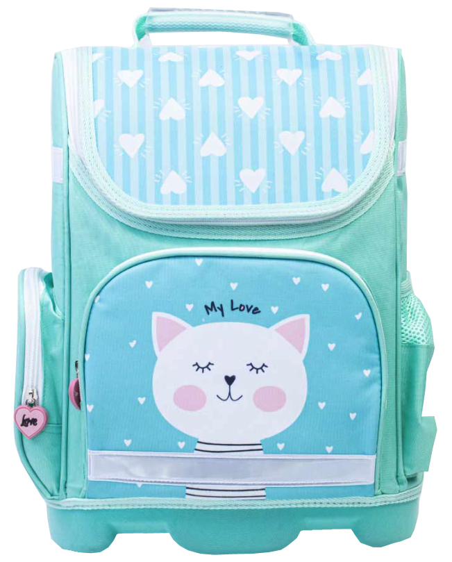 

Рюкзак для девочек Котофей 02804155-40 р.выс.29 см., Бирюзовый, 02804155-40