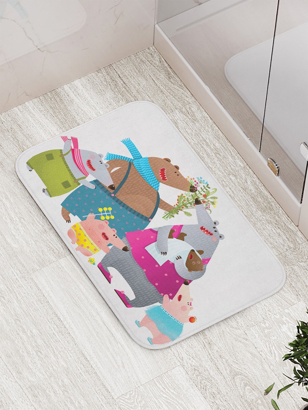 

bath_70472 Коврик противоскользящий для ванной, сауны, бассейна, 77х52 см