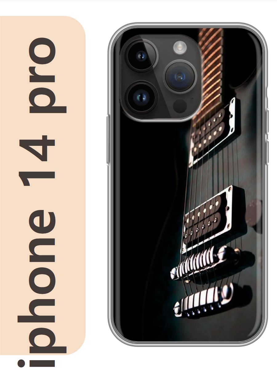 

Чехол на Apple Iphone 14 pro гитара 295, Прозрачный, Iphp14rzne