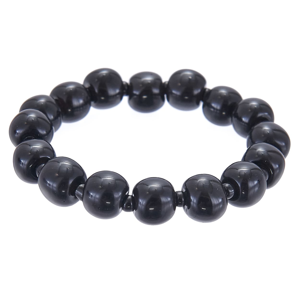 Браслет из нейлона с обсидианом р.20 Давыдов RR-W009