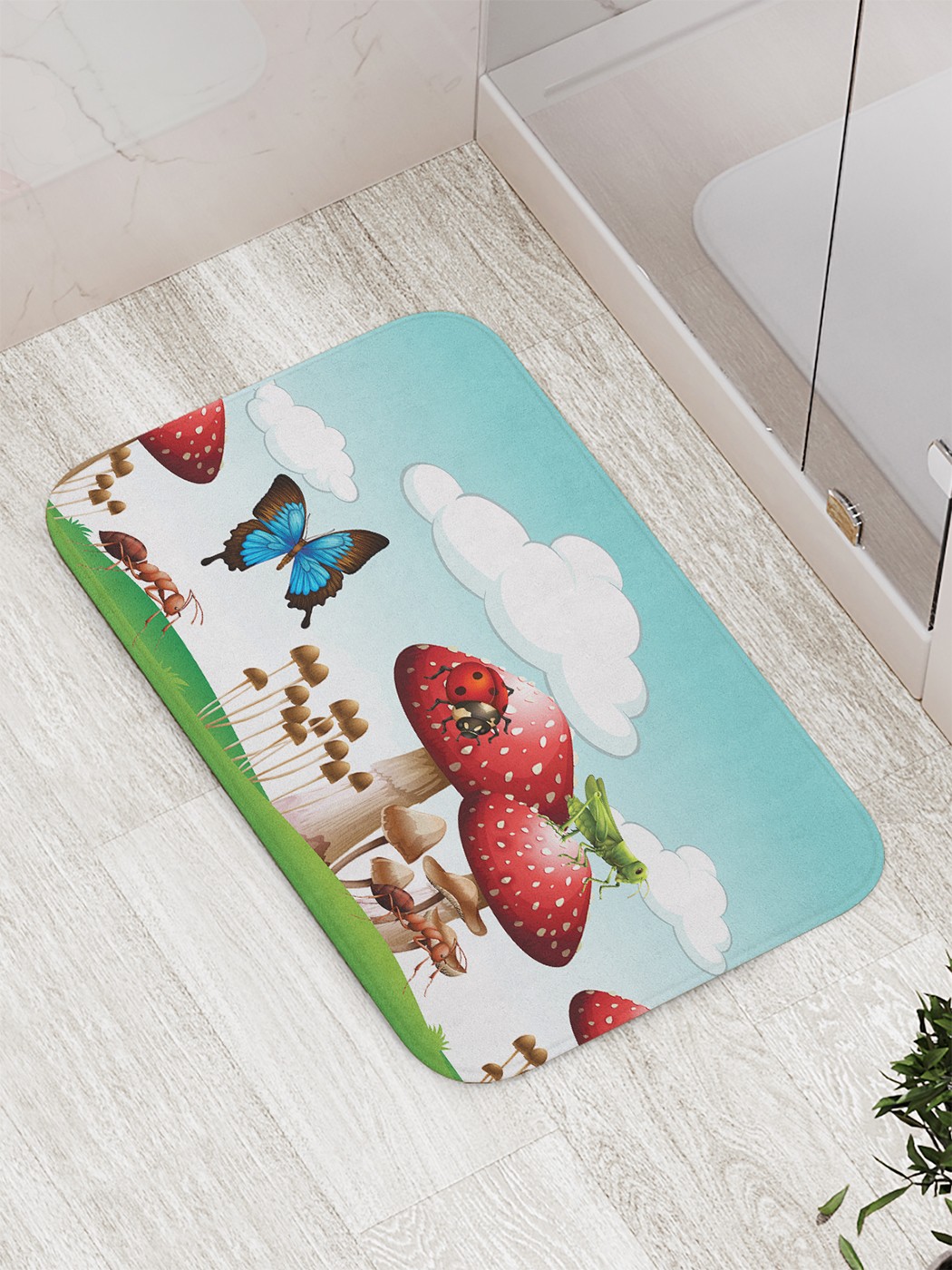 

bath_70388 Коврик противоскользящий для ванной, сауны, бассейна, 77х52 см