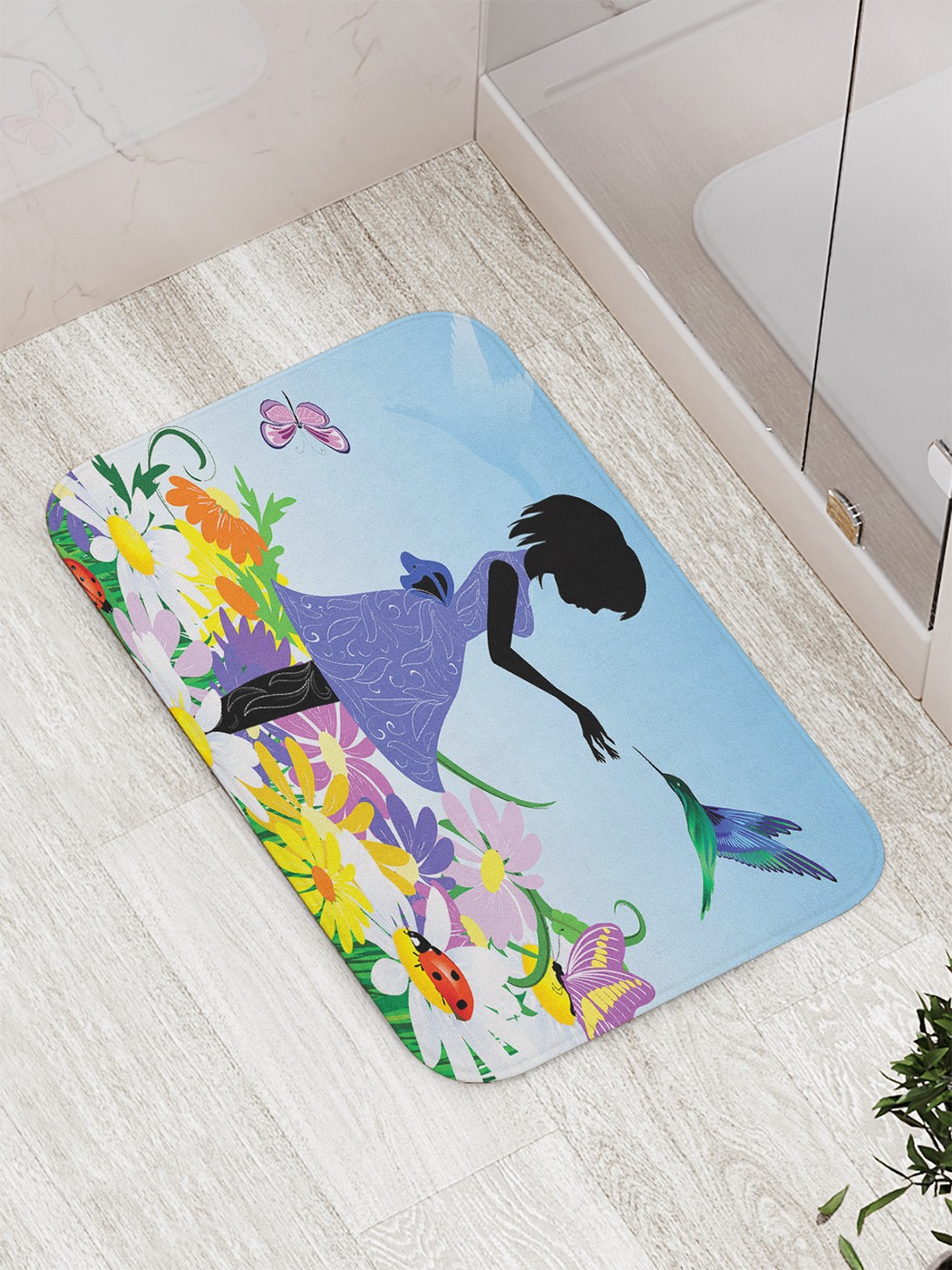 

bath_70380 Коврик противоскользящий для ванной, сауны, бассейна, 77х52 см