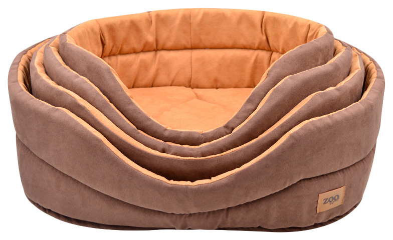 

Лежанка для кошек Zooexpress Classic, искусственная замша, коричневая, 49х33 х17 см