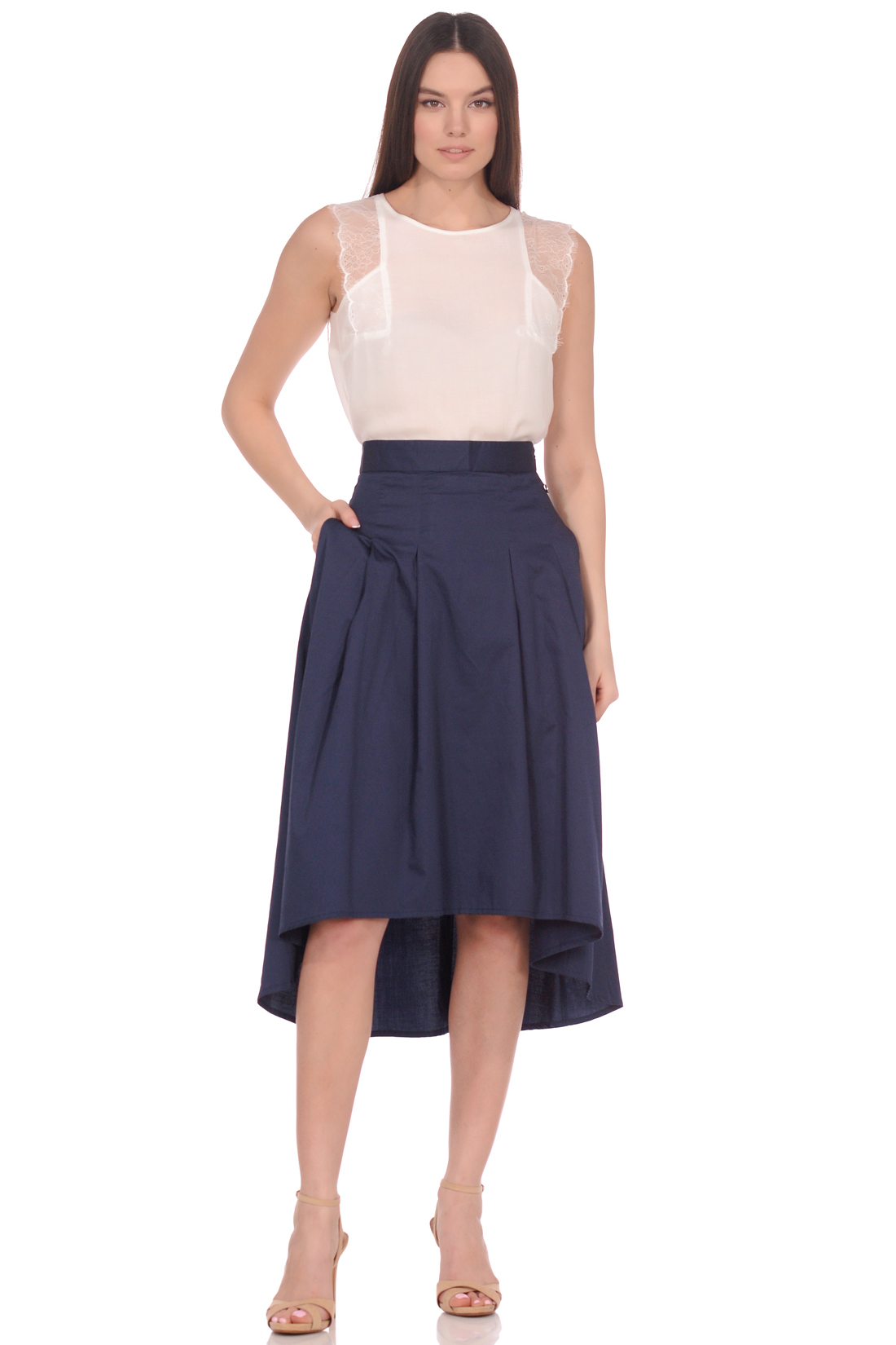 

Юбка женская Baon B479021 синяя 2XL, B479021