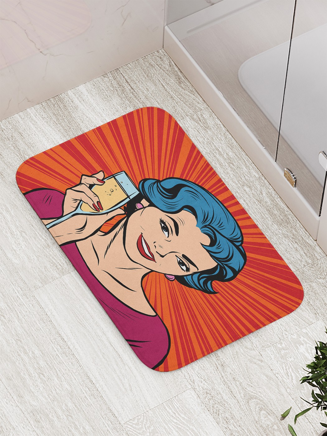 

bath_70308 Коврик противоскользящий для ванной, сауны, бассейна, 77х52 см
