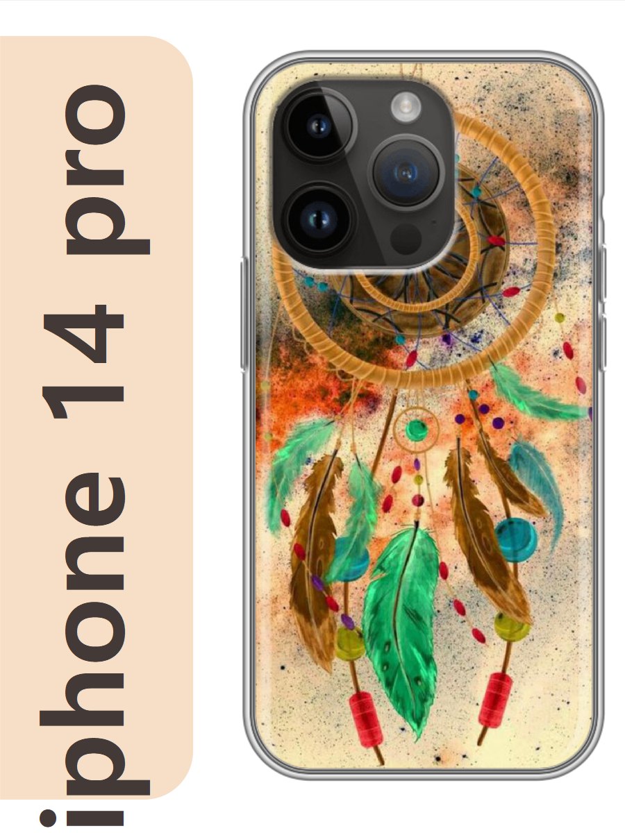 

Чехол на Apple Iphone 14 pro ловец снов 222, Прозрачный, Iphp14rzne