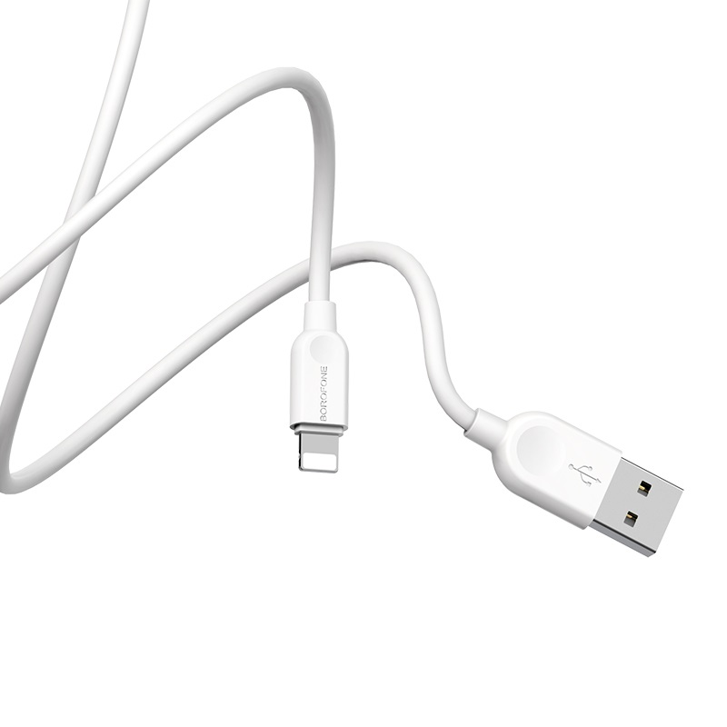 

Кабель Borofone BX14 LinkJet USB - Lightning, 2.4 А, 3 м, белый, BX14 LinkJet