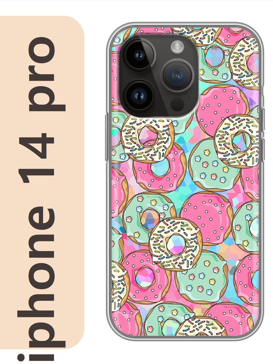 

Чехол на Apple Iphone 14 pro пончики фон 213, Iphp14fone