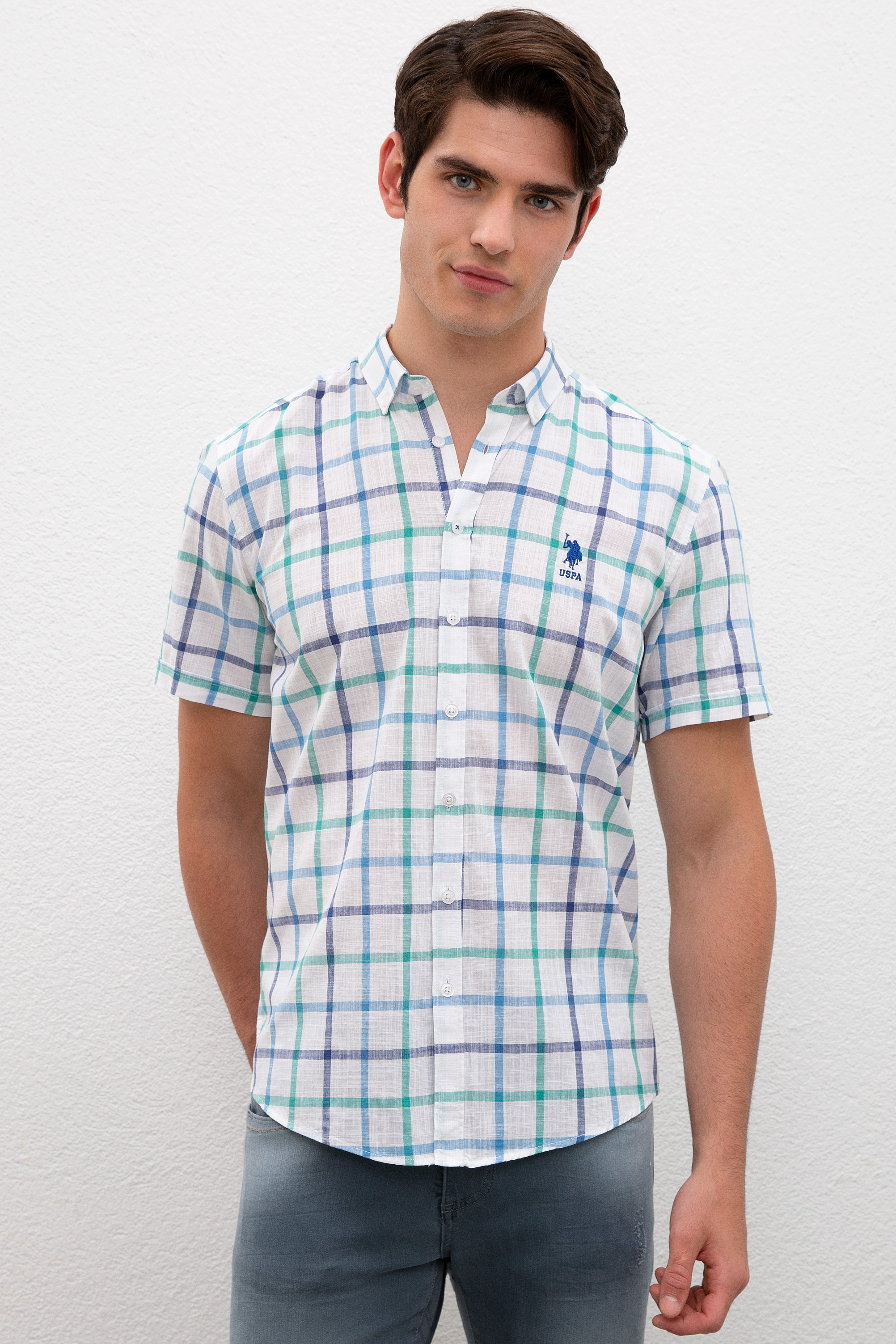 

Рубашка мужская U.S. POLO Assn. G081GL0040FARO белая XL, G081GL0040FARO