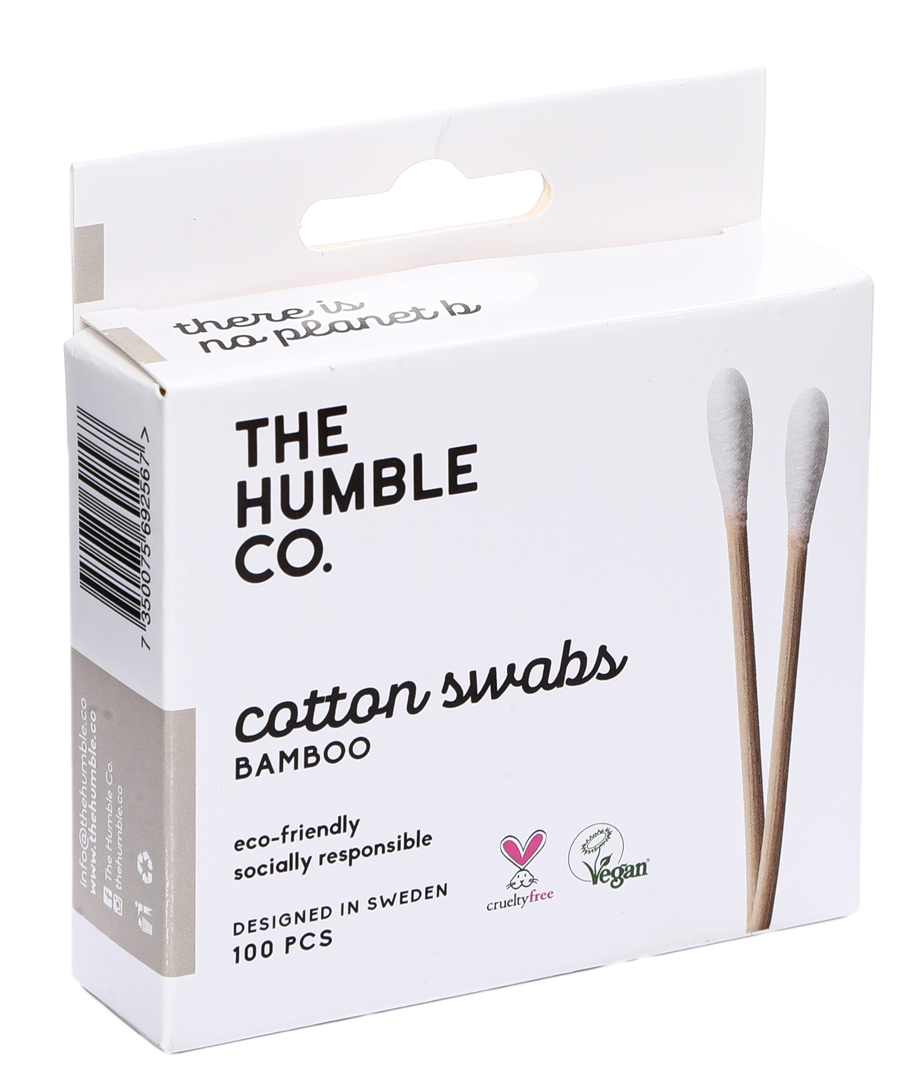 фото Натуральные бамбуковые ватные палочки humble natural cotton swabs, белая вата the humble co.