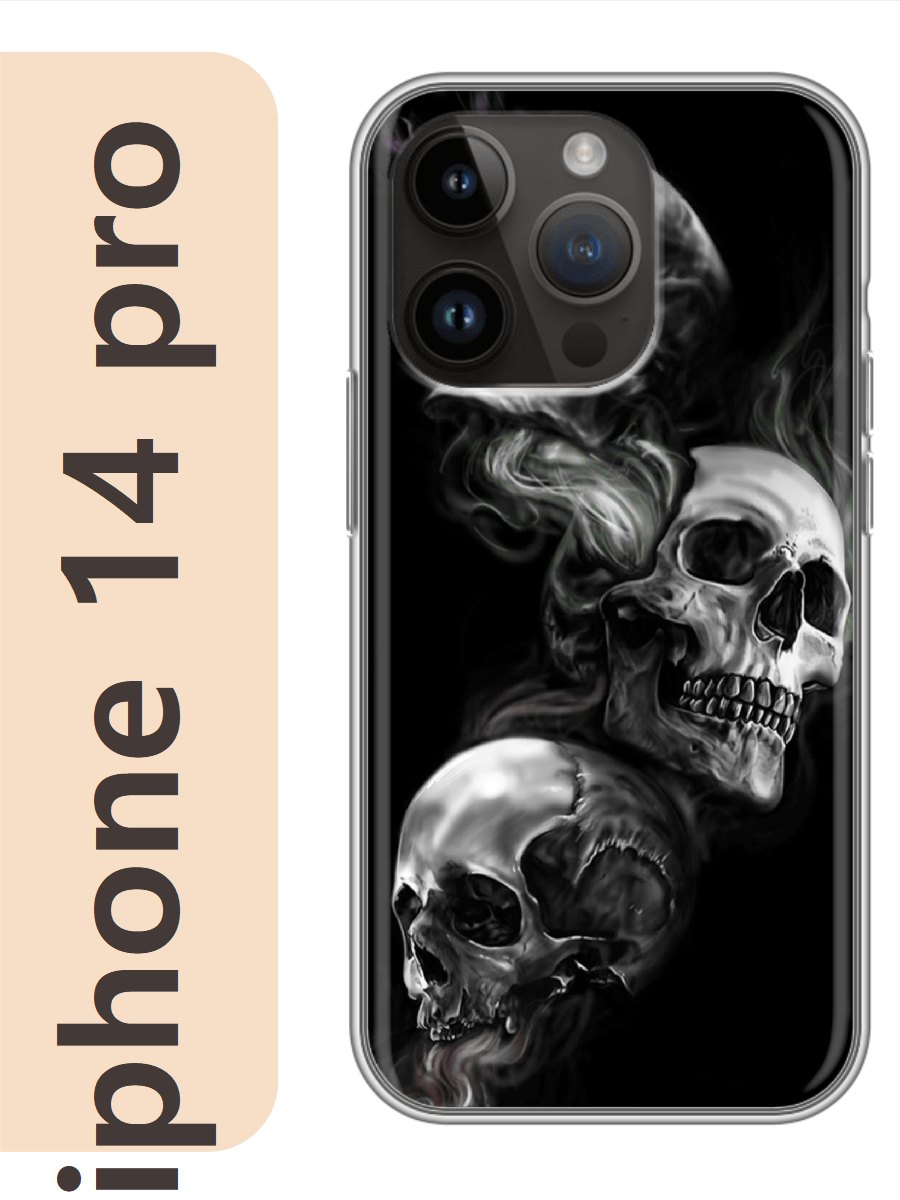 

Чехол на Apple Iphone 14 pro черепа 182, Iphp14bone