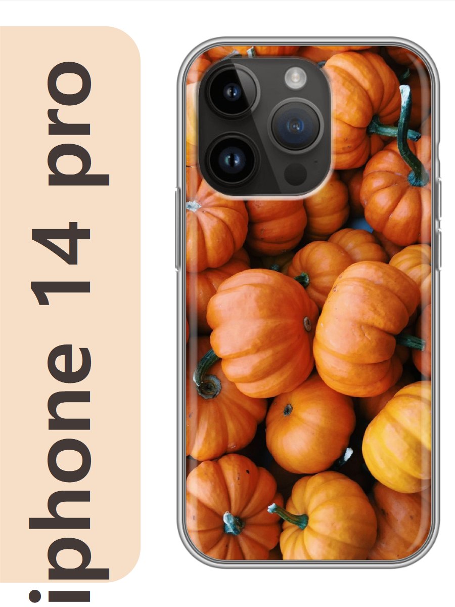 

Чехол на Apple Iphone 14 pro тыквы 181, Прозрачный, Iphp14rzne