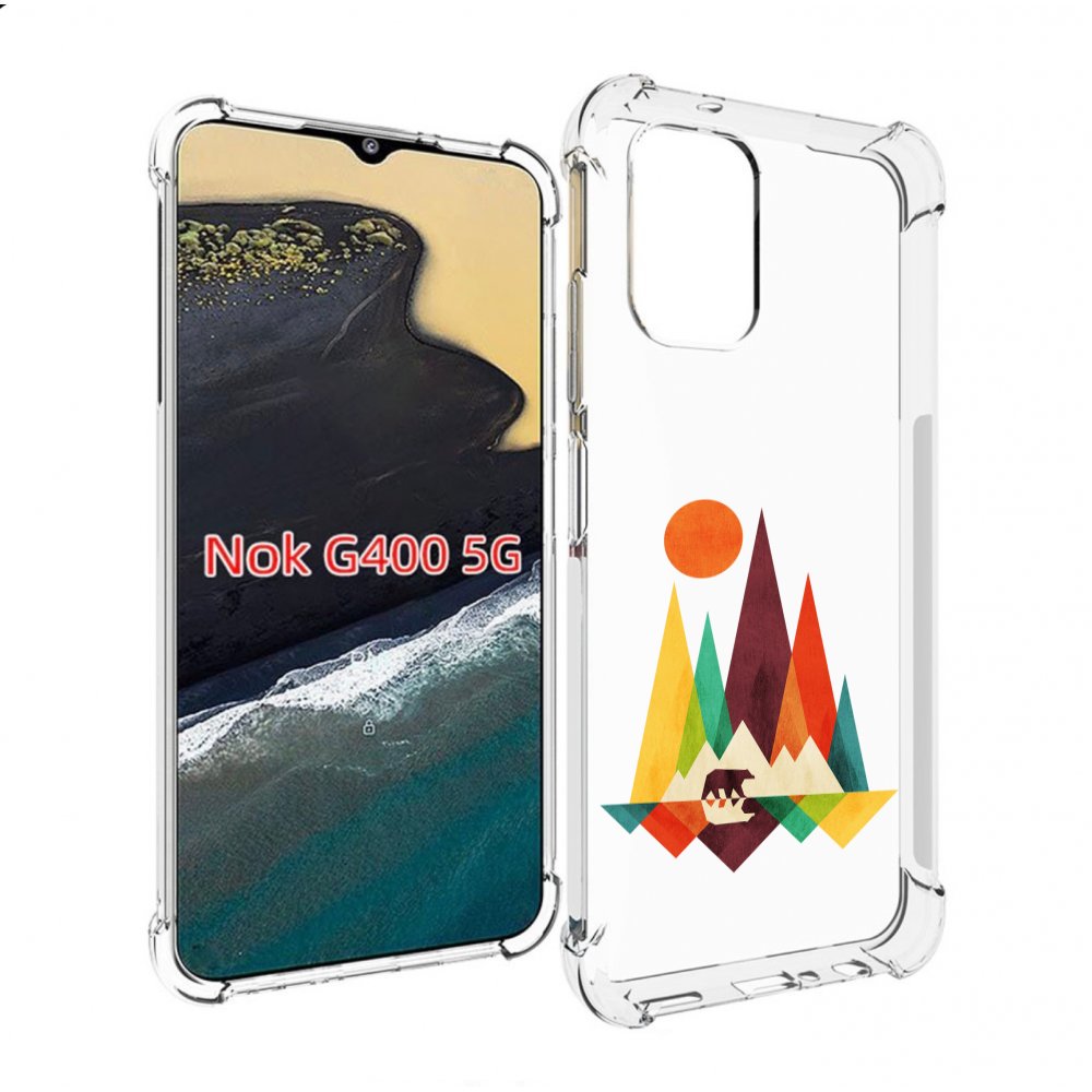 

Чехол MyPads нарисованные горы с медведем для Nokia G400 5G, Прозрачный, Tocco