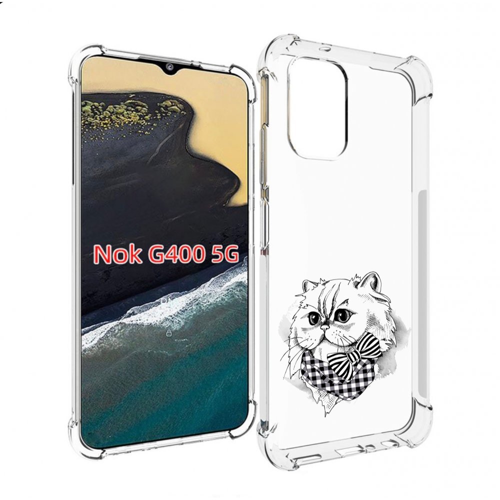 

Чехол MyPads нарисованная красивая кошечка для Nokia G400 5G, Прозрачный, Tocco