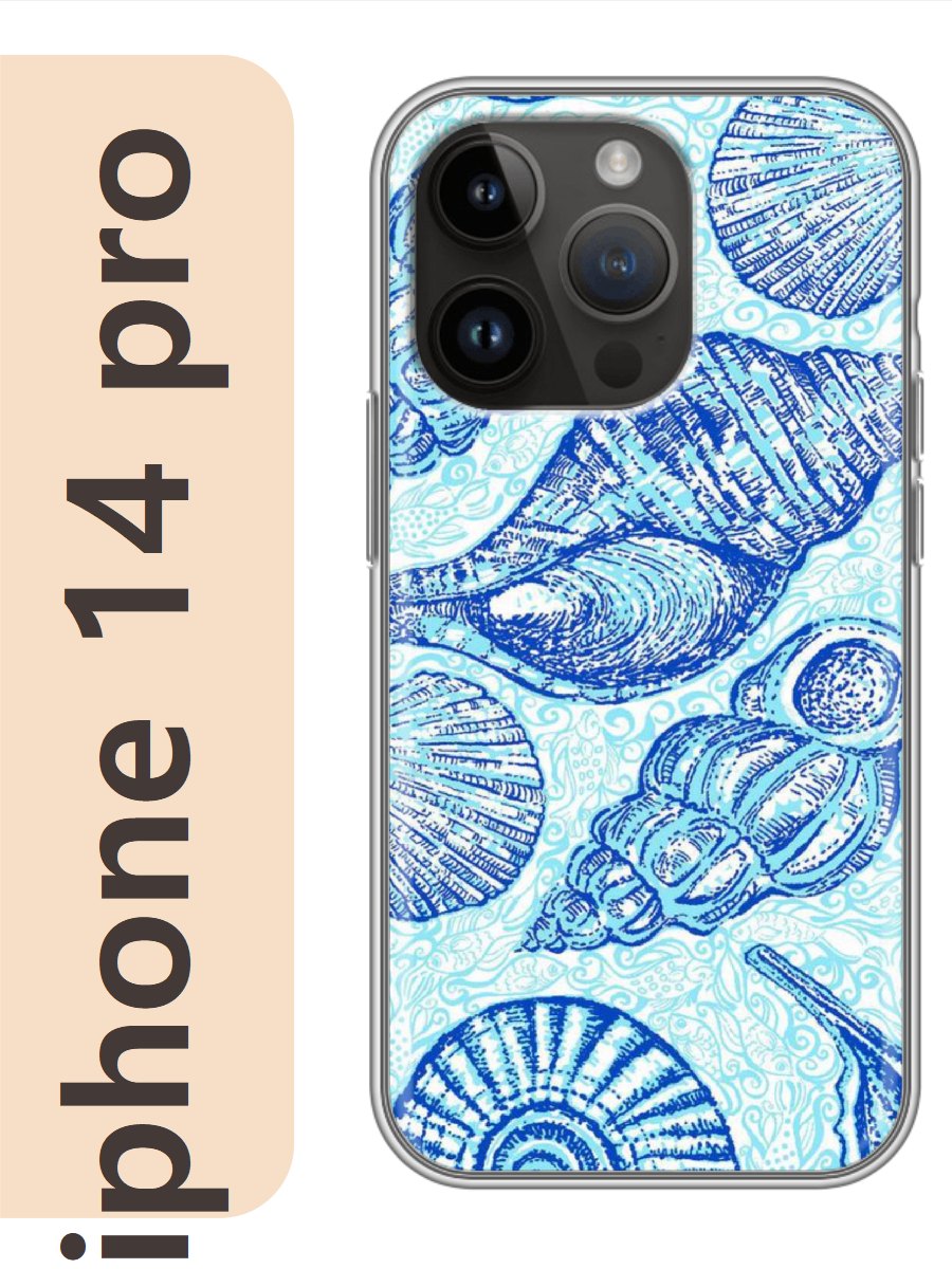 

Чехол на Apple Iphone 14 pro ракушки морской 151, Прозрачный, Iphp14rzne