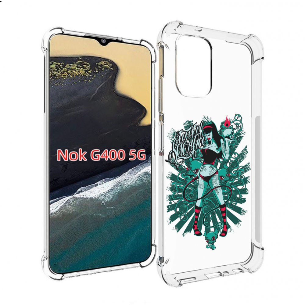 

Чехол MyPads нарисованная девушка в татуировках для Nokia G400 5G, Прозрачный, Tocco