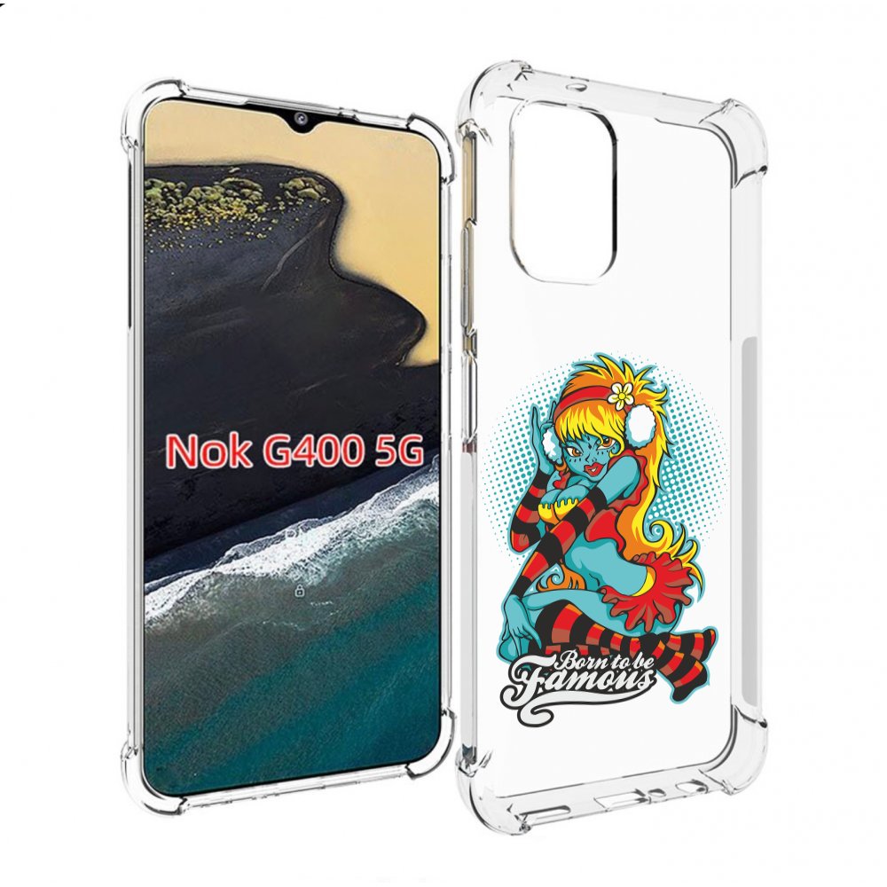 

Чехол MyPads нарисованная девушка в наушниках для Nokia G400 5G, Прозрачный, Tocco