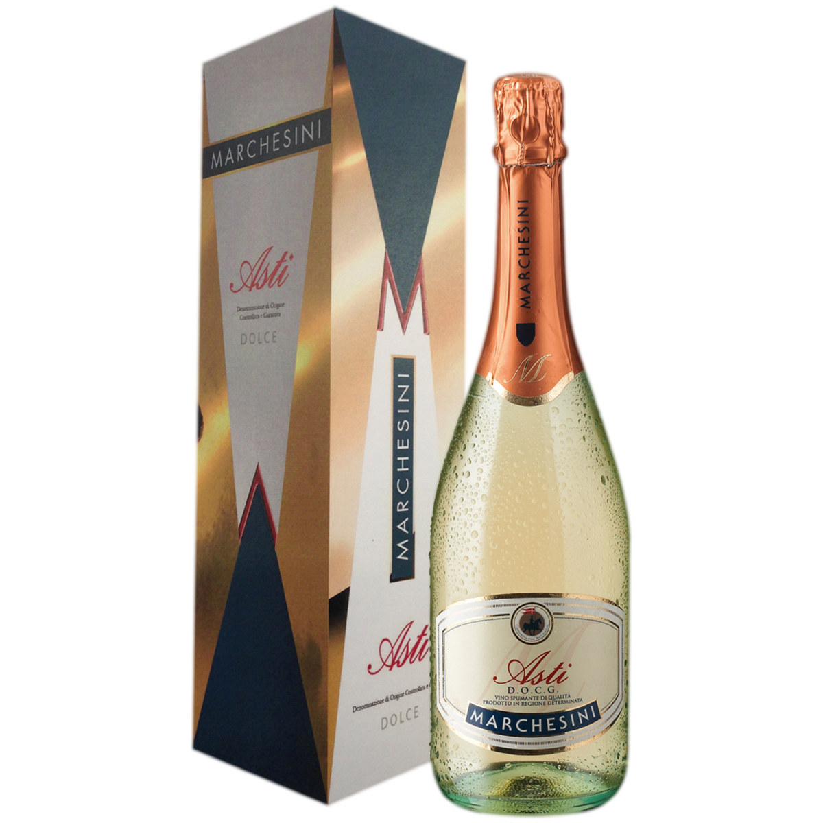 

Вино игристое Marchesini Asti белое сладкое 0,75 л в подарочной упаковке
