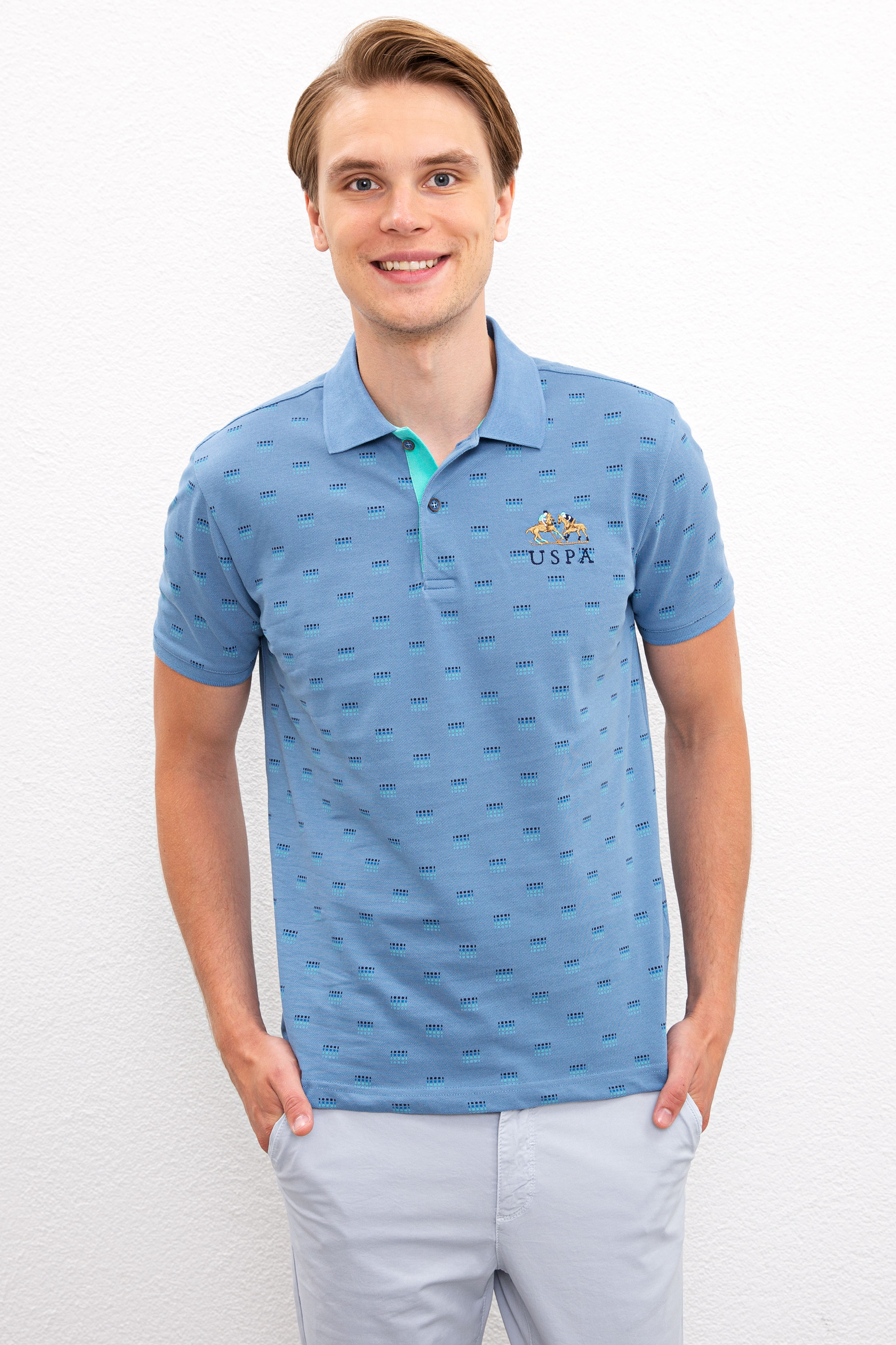 фото Футболка-поло мужская g081sz0110hawke u.s. polo assn. синяя xs