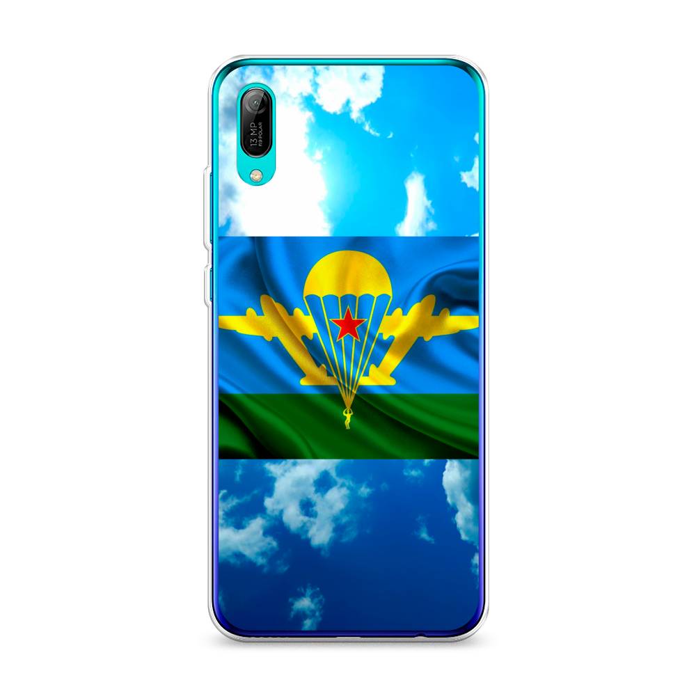 

Чехол Awog на Huawei Y6 Pro (Prime) 2019 "ВДВ флаг в небесах", Синий;зеленый;желтый, 68150-5
