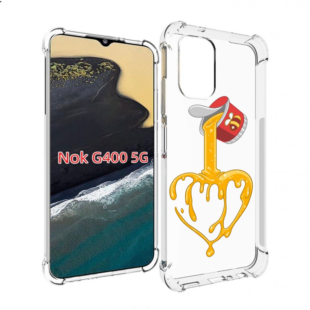

Чехол MyPads медовое сердце для Nokia G400 5G, Прозрачный, Tocco