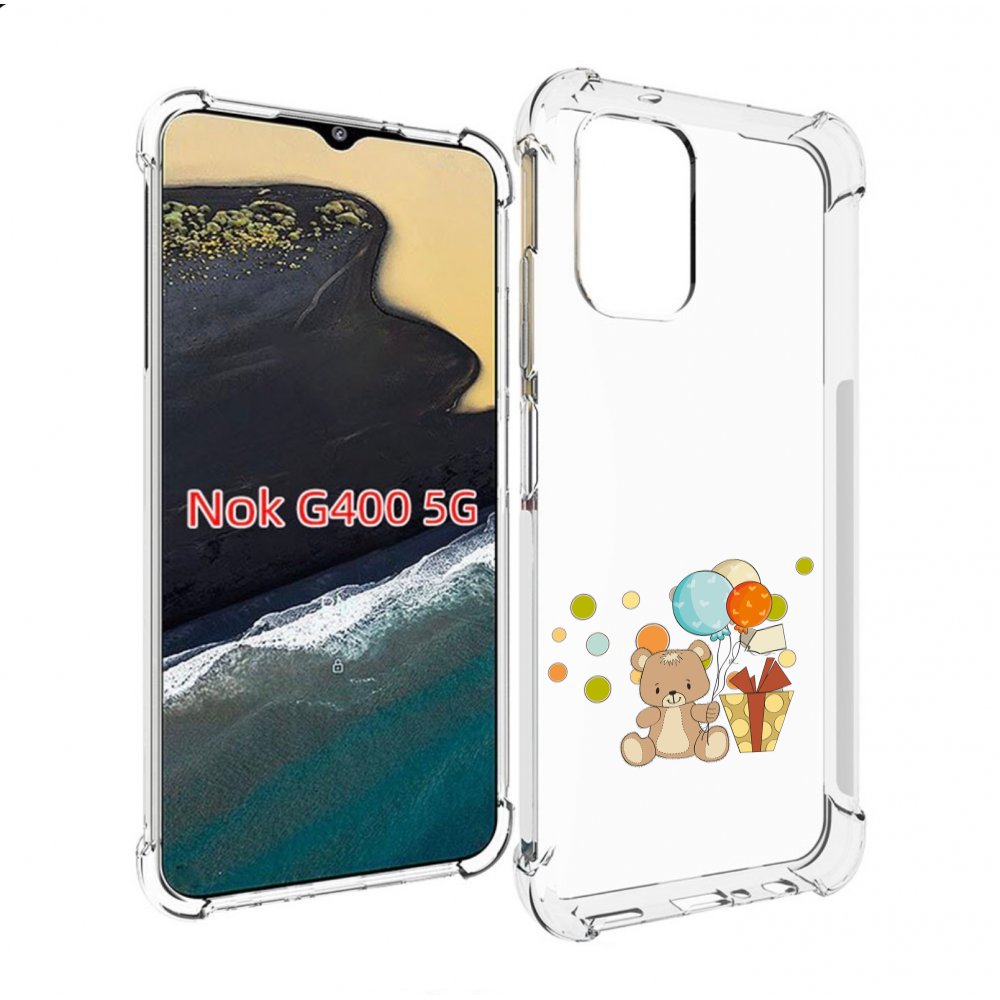 

Чехол MyPads медвеженок с подарком для Nokia G400 5G, Прозрачный, Tocco