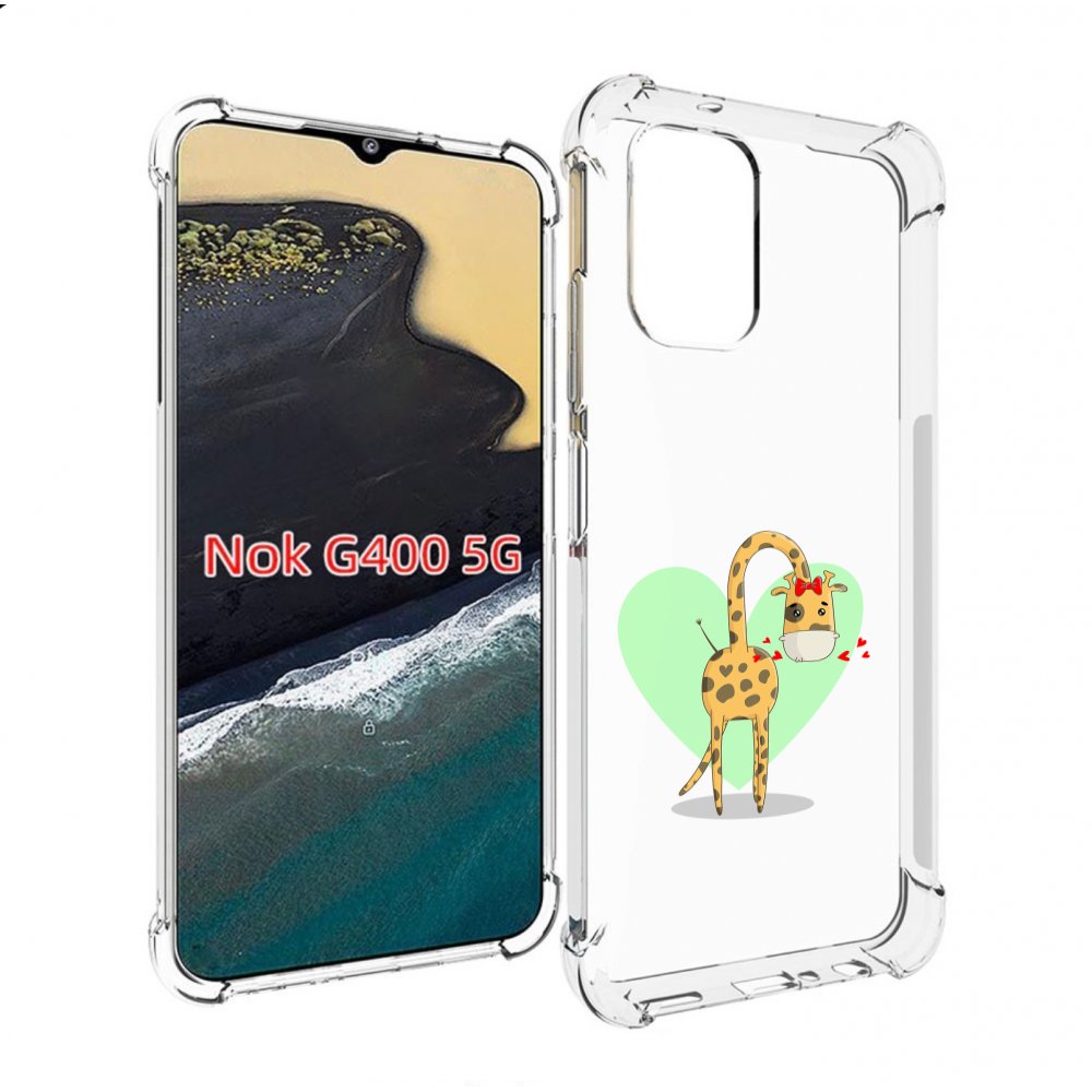 

Чехол MyPads Влюбленный жираф 14 февраля для Nokia G400 5G, Прозрачный, Tocco