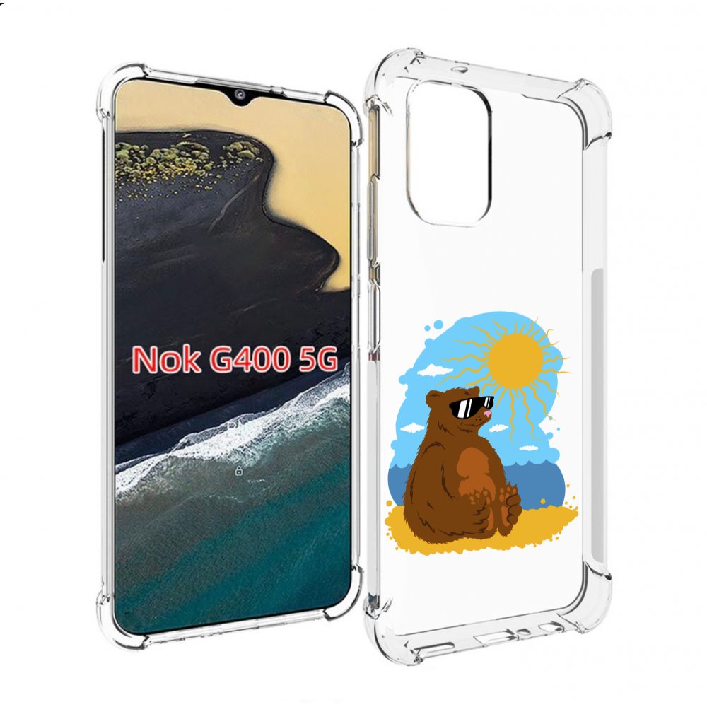 

Чехол MyPads медведь на чиле для Nokia G400 5G, Прозрачный, Tocco