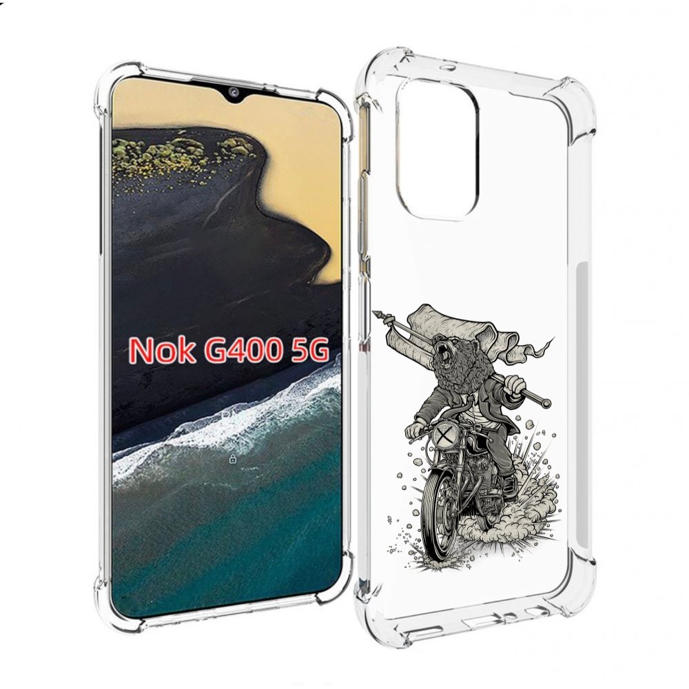 

Чехол MyPads медведь на мотоцикле для Nokia G400 5G, Прозрачный, Tocco