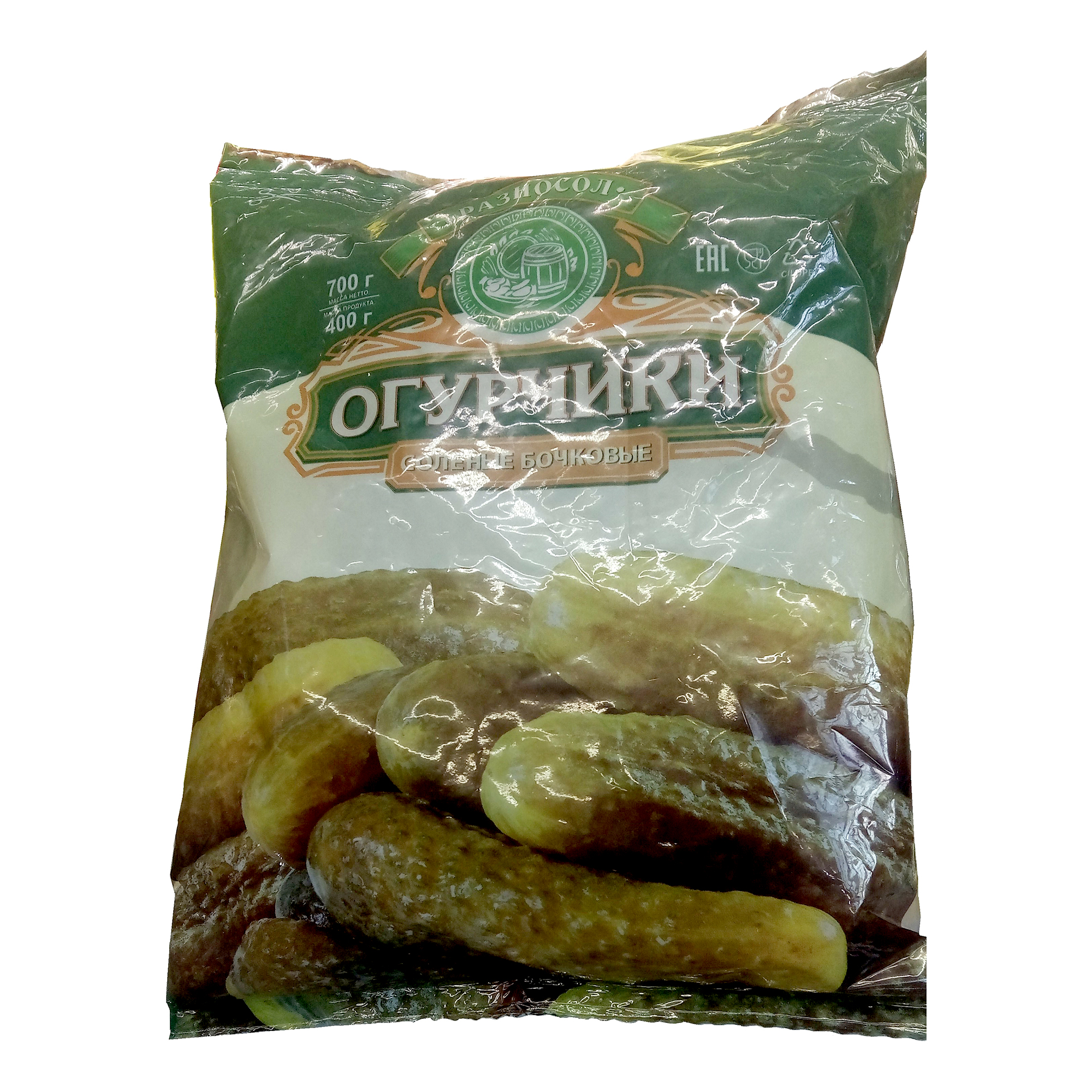 

Огурцы соленые бочковые 400 г