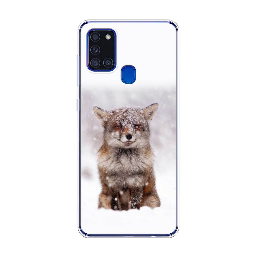 

Чехол на Samsung Galaxy A21s "Зимняя лиса", Белый;серый;коричневый, 2100250-1