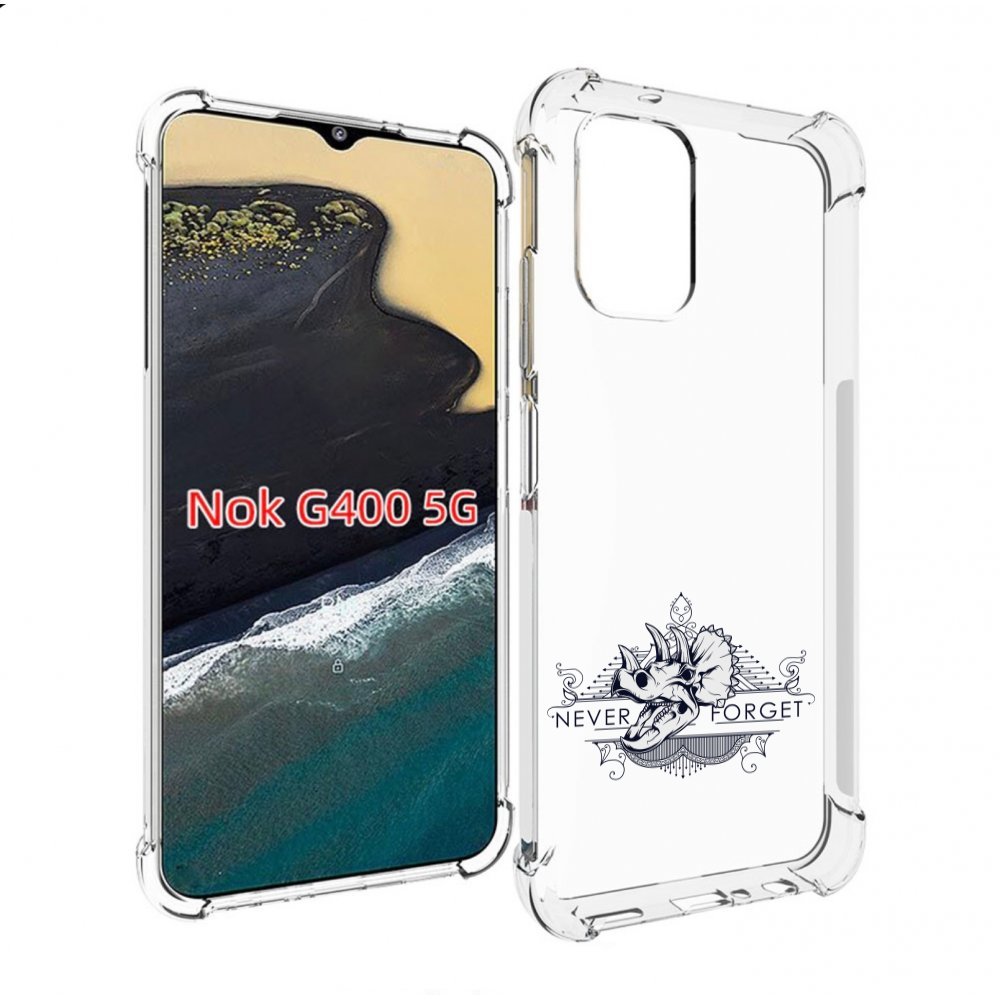 

Чехол MyPads логотип носорога никогда не забуду для Nokia G400 5G, Прозрачный, Tocco