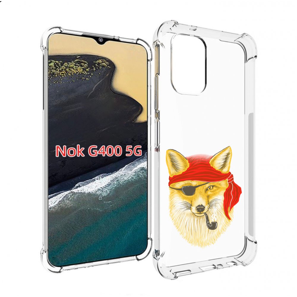 

Чехол MyPads лиса-пират для Nokia G400 5G, Прозрачный, Tocco