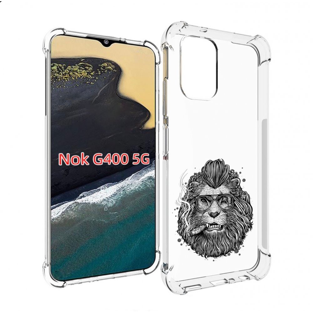 

Чехол MyPads курящий лев для Nokia G400 5G, Прозрачный, Tocco