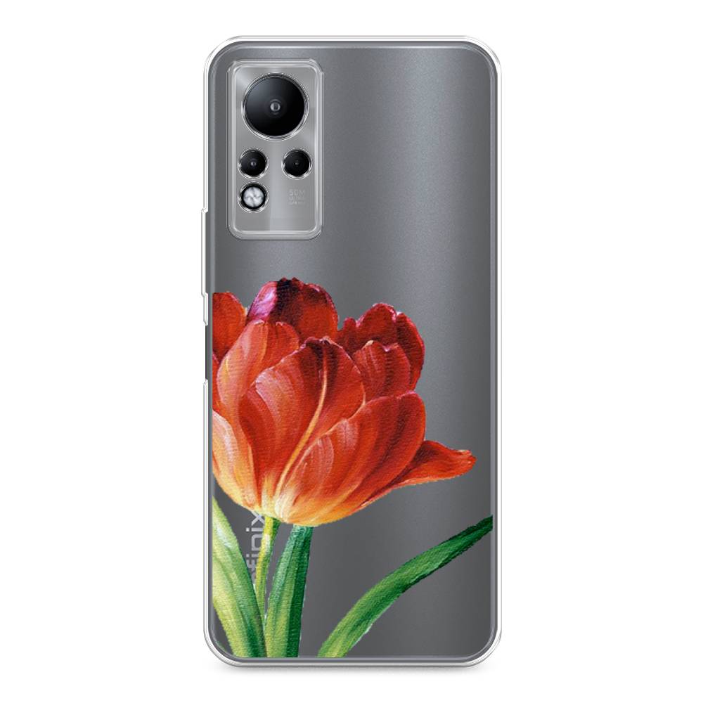 фото Чехол awog "красный тюльпан" для infinix note 11