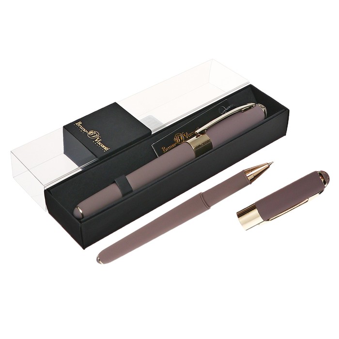 

Ручка шариковая, 0.5 мм, BrunoVisconti MONACO, стержень синий, корпус Soft Touch серый, в
