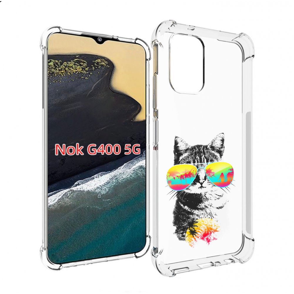 

Чехол MyPads крутой кот для Nokia G400 5G, Прозрачный, Tocco