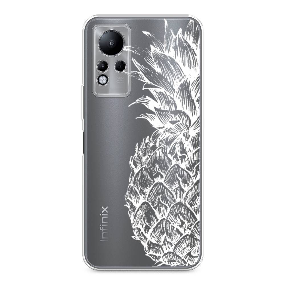 

Чехол Awog на Infinix Note 11 "Ананас графика белая", Разноцветный, 3100450-10