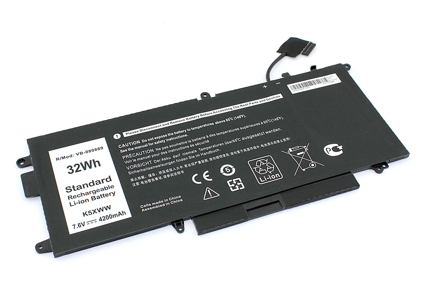 фото Аккумулятор greenway для ноутбука dell latitude 12 5289 (k5xww) 7.6v 4200mah oem