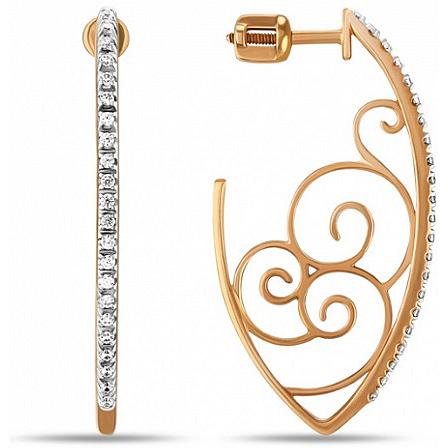 

Серьги женские из золота Лукас-Голд E01-Z-59694-Z, фианит