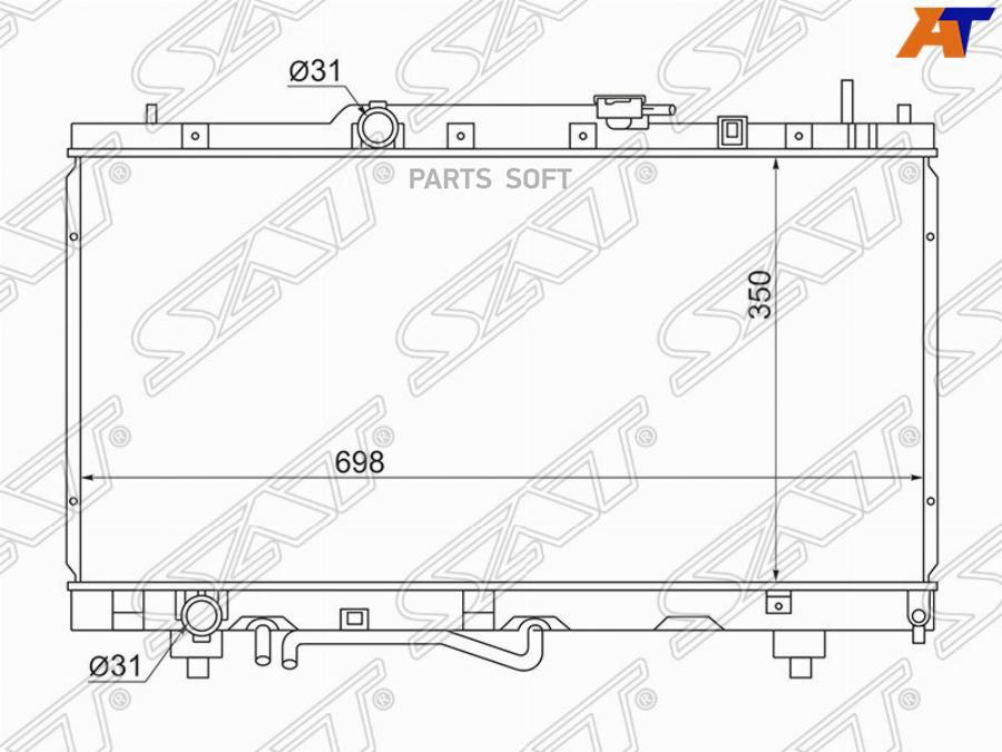 

SAT Радиатор TOYOTA CORONA PREMIO/CARINA AT21# 96-01/CALDINA 96-02