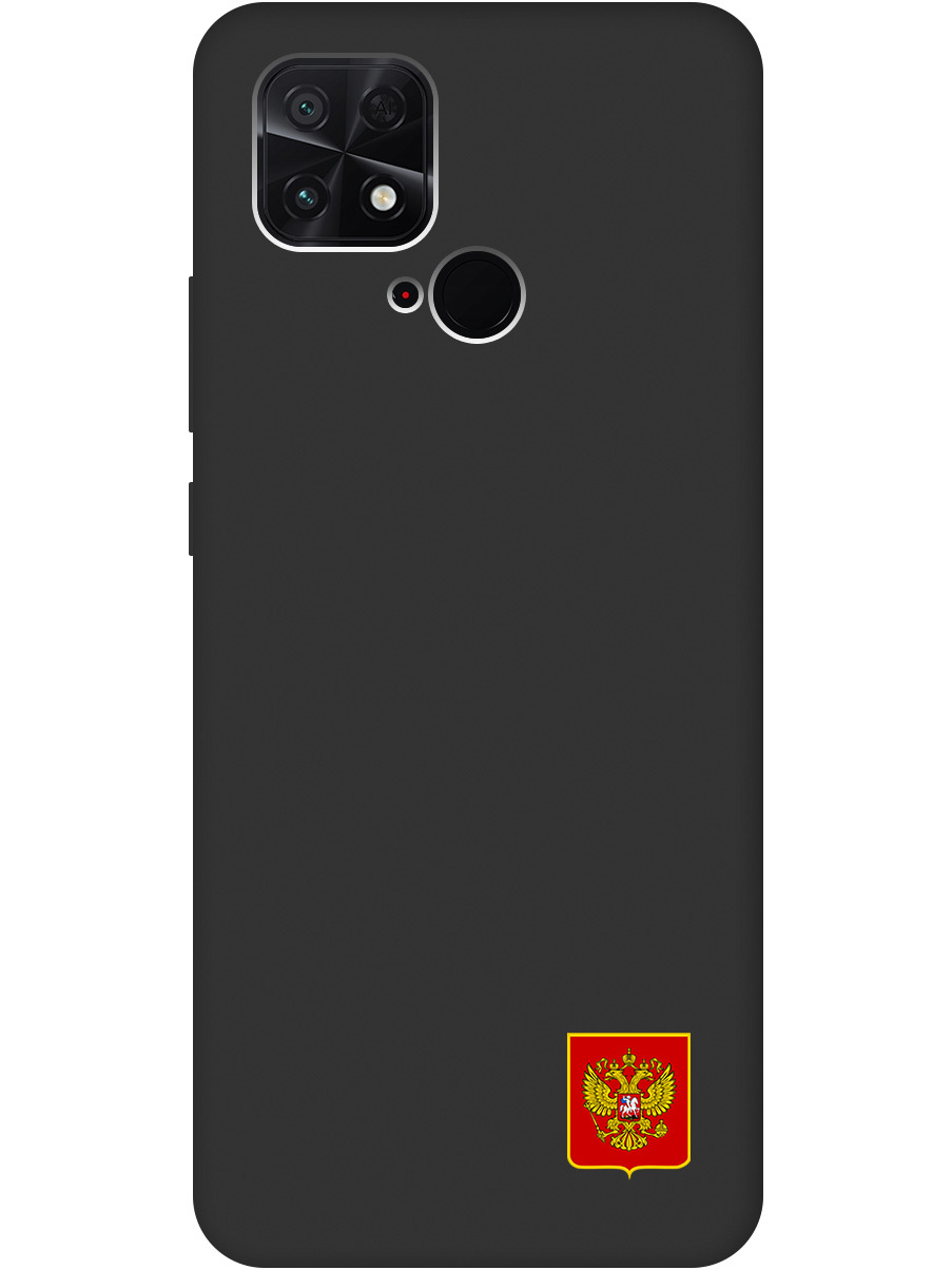 

Силиконовый чехол на Xiaomi Poco C40 с Гербом России, Soft Touch черный, 20000995