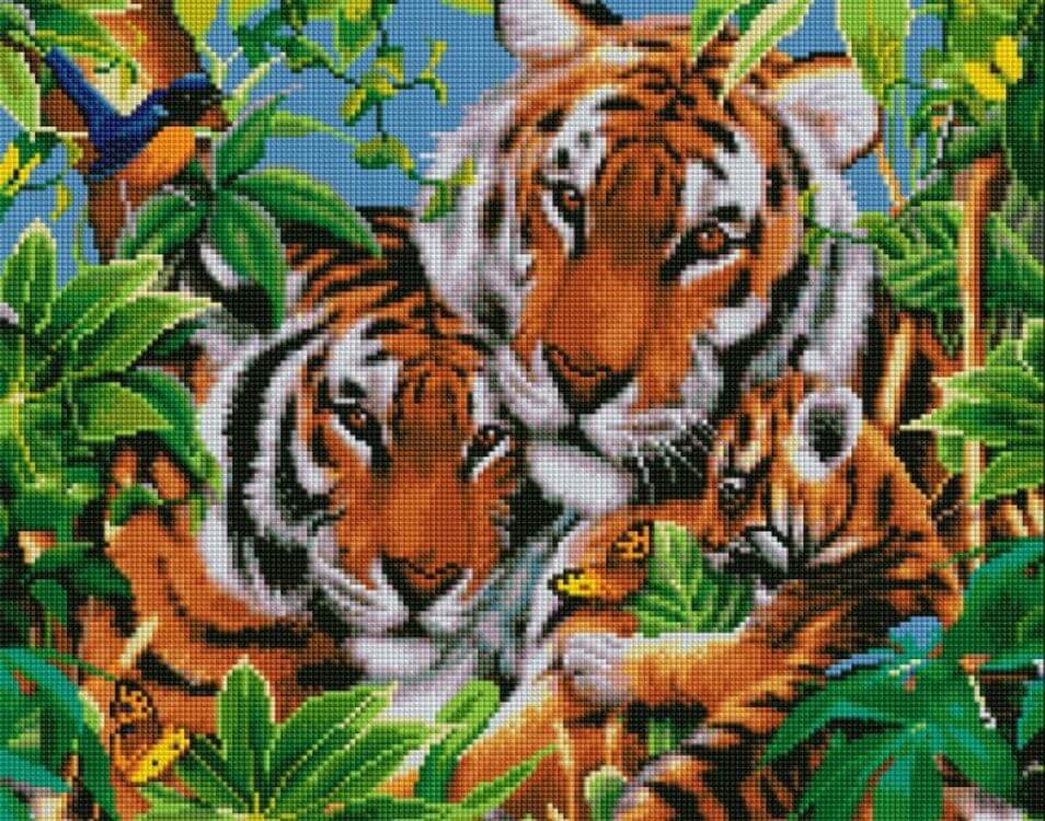 

Алмазная вышивка Империя бисера «Тигриная нежность»