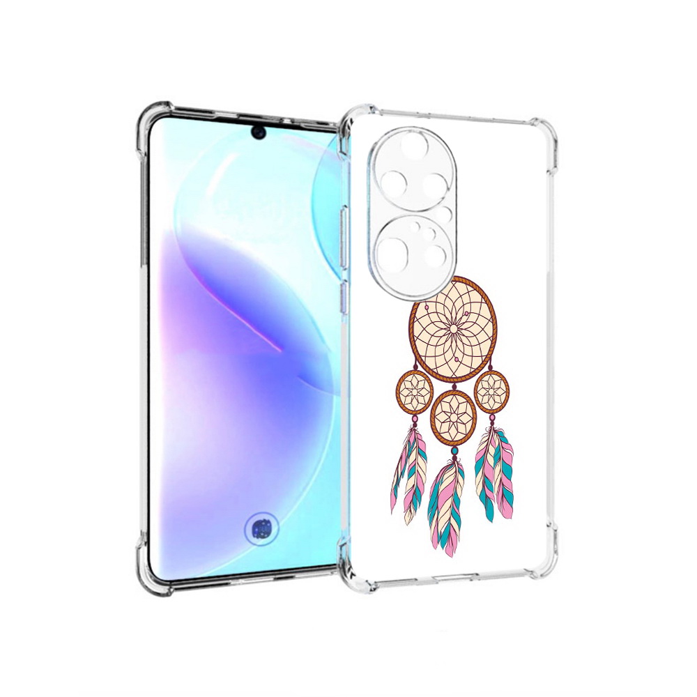 

Чехол MyPads Tocco для Huawei P50 Pro ловец снов бежевый, Прозрачный, Tocco