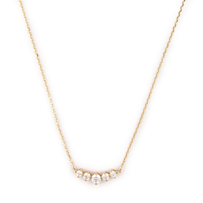 

Колье из красного золота с фианитом 40 см Эстет 01Л110735, 01Л110735