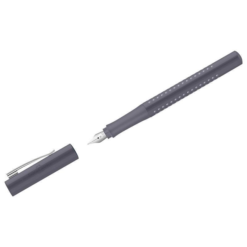 

Перьевая ручка Faber-Castell Grip 2010 синяя М=0.75мм трехгран. бархатный серый корпус